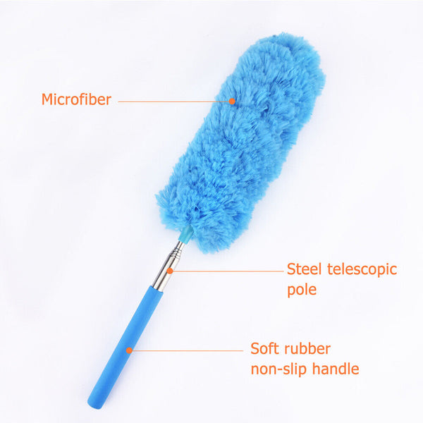 Adjustable Microfiber Dust Brush Furniture Cleaning Telescopic Duster Home Car