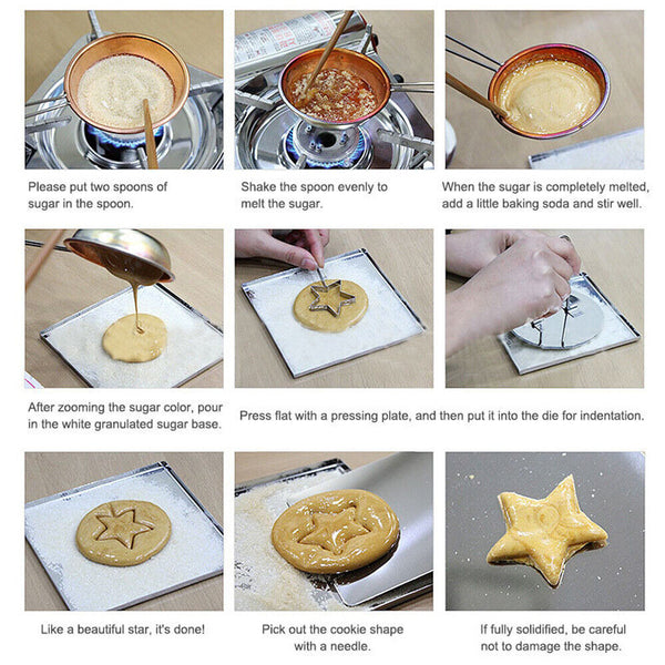 DIY Set Cooking Cookies Tool Squid Game Dalgona Traditional Biscuit Sugar Korean