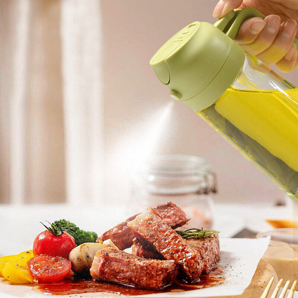 2PCS 2 In 1 Oil Sprayer Dispenser Cooking Baking BBQ Spray Bottle Kitchen Tool