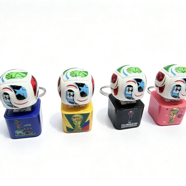 Rechargeable Keyboard Clicker Fidget Toy Button with Sound World Cup Keychain
