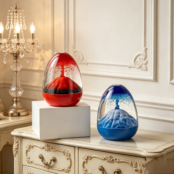 Unique Volcano Sand Hourglass Decor, Suitable For Tabletop Cafe Scene Layout