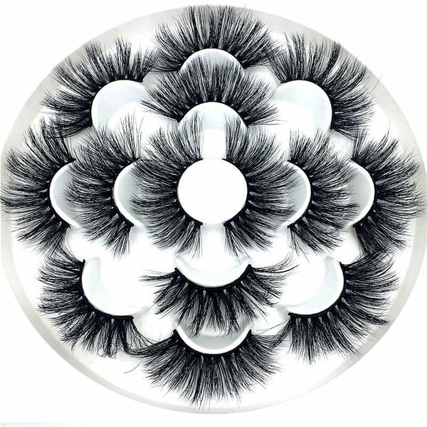 14 Pairs Long Soft False Eyelashes Natural Mink Fake Lashes Set 3D Mixed Layered