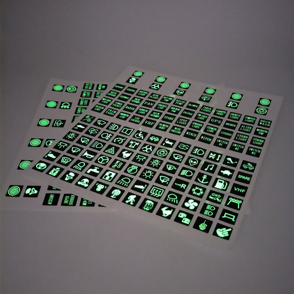 120PCS Circuit Panel Sticker Rocker Switch Label Decal Car Marine Boat Luminous