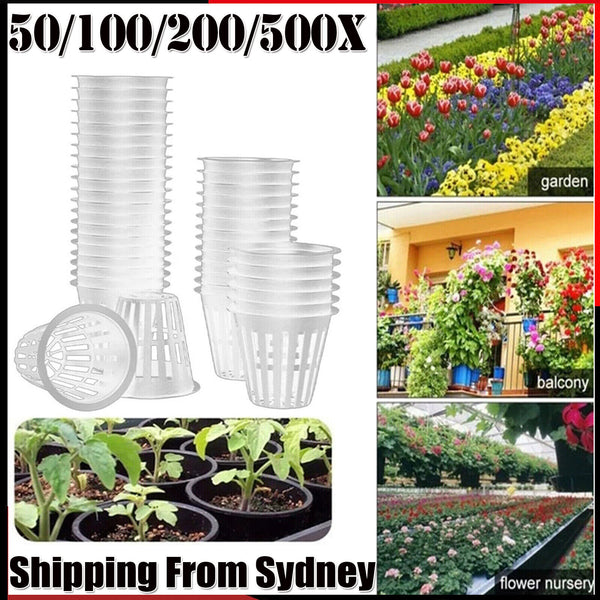 Hydroponics Plant Grow Net Cup Mesh Pot Basket Mesh Aeroponic 70x48.5mm