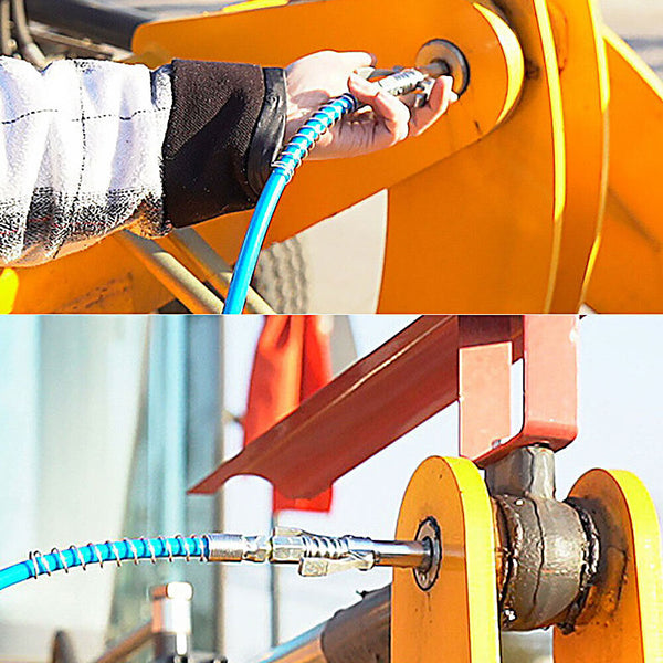 2X Grease Tool Coupler Heavy-Duty Quick Lock Double Handle Leak-Free Grease Gun