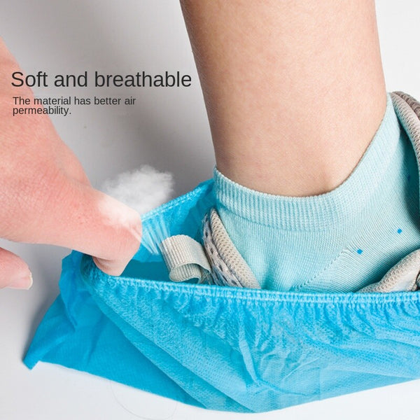 100PCS Disposable Non-Woven Shoe Covers Anti-Slip Protective Overshoes