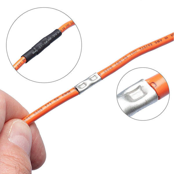 200pcs Copper Butt Splice Connectors Terminal Cable Crimp Solder 22-10 AWG AU