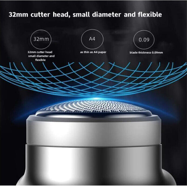 Mini Shave Electric Shaver Portable LCD Rechargeable Pocket Razor For Men