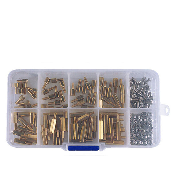 120PCS PCB Board Screws Standoffs M3 Male Female Hex Brass Spacer Nut Assortment