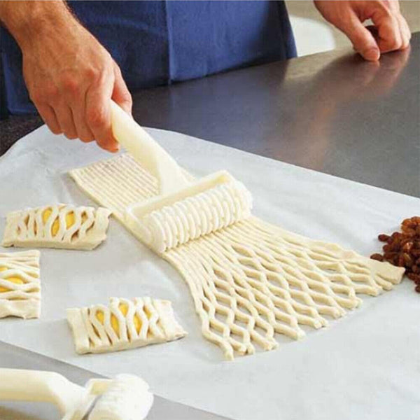 Pastry Pizza Roller Cutter Pull A Wheel for Dough Cookie Pie Plastic Net Lattice