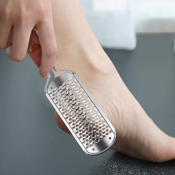 Stainless Steel Foot File Scraper Grater Pedicure Rasp Callus Remover Tool Brown