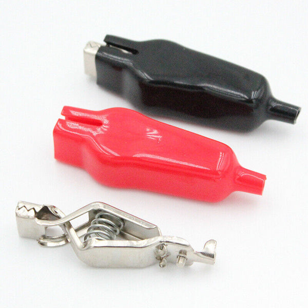 20x For Electrical Jumper Wire Clamp Voltage-Test Clip Sheathed Alligator Clip