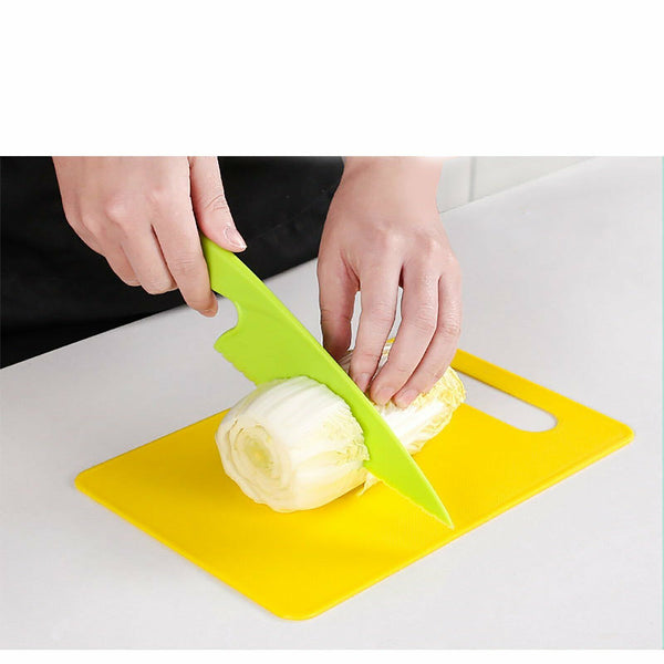 6 pcs Kids Kitchen Knife Plastic Fruit Knife Safe Knives for Bread Lettuce Salad