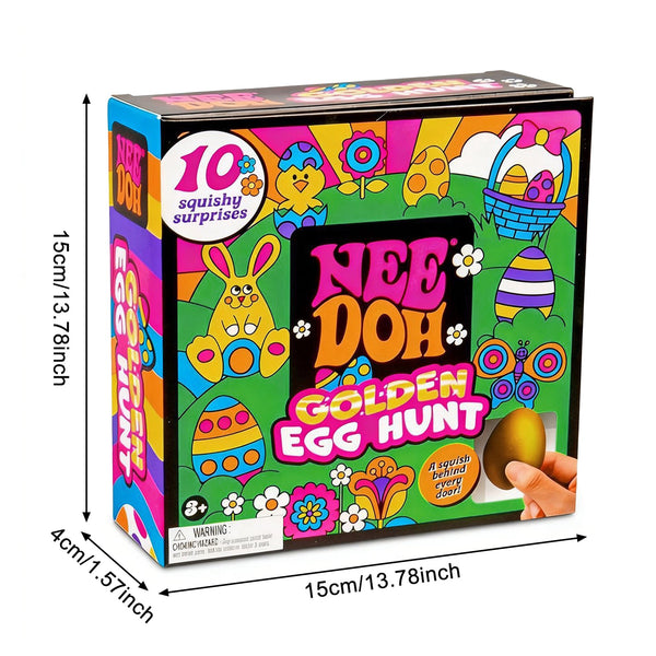 Egg hunt squishy box size about 15 x 15 x 4 cm
