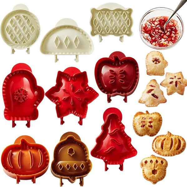 Holiday Mini Pie Molds Hand Pie Maker Christmas Pastry Baking Moulds Set