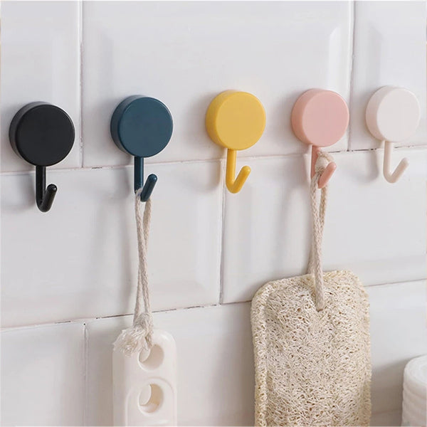 20PCS Strong Self Adhesive Hook Kitchen Bathroom Stick On Wall Door Hanger AU
