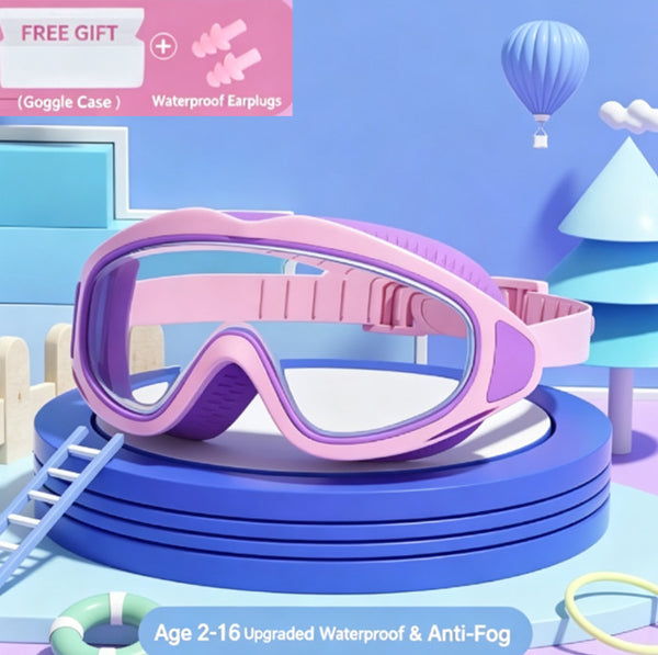 Purple kids swimming goggles