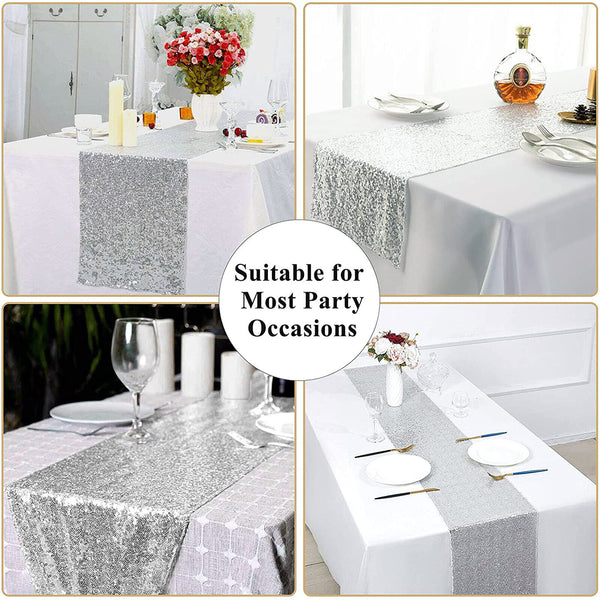 30x275cm Sequin Table Runner Cover Cloth Mat Sparkly Shiny Bling Wedding Party