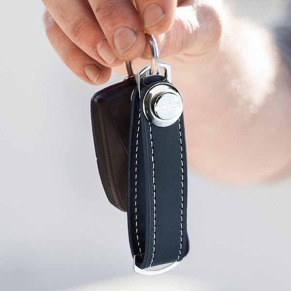 2pcs Leather Smart Keys Holder Organizer Clip Compact Folder Keychain Duration