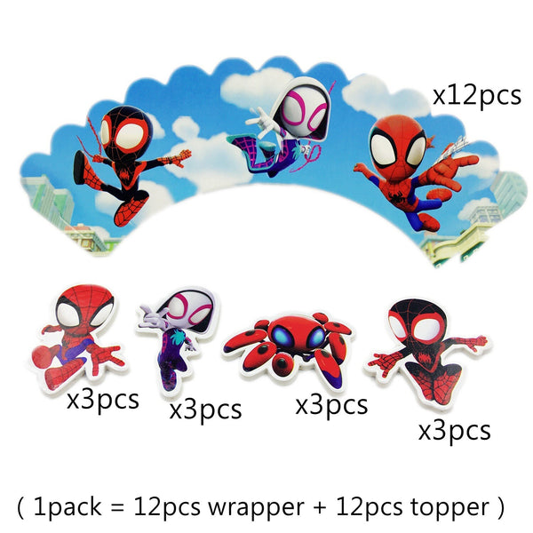 Spiderman And His Amazing Friends Tableware Party Supplies Birthday Decoration