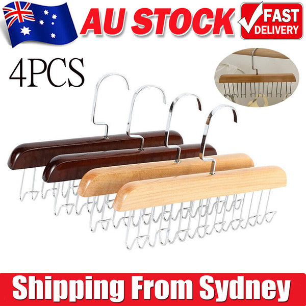 4pcs Multi Hook Coat Hanger Bra Hanger Scarf Organizer Space Saving Hanger AUS