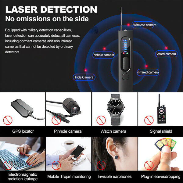 Hidden Camera Detector Anti Camera Bug GPS Tracker Finder Scanner For Hotel Car