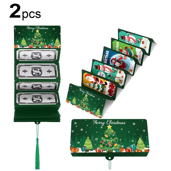 Christmas Money Holder Gift Card Holder – Holiday Surprise, Festive Design Xmas