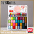 128Rolls Sewing Machine Line Thread Spool Set Bobbin Cotton Reel Needle Tape Kit
