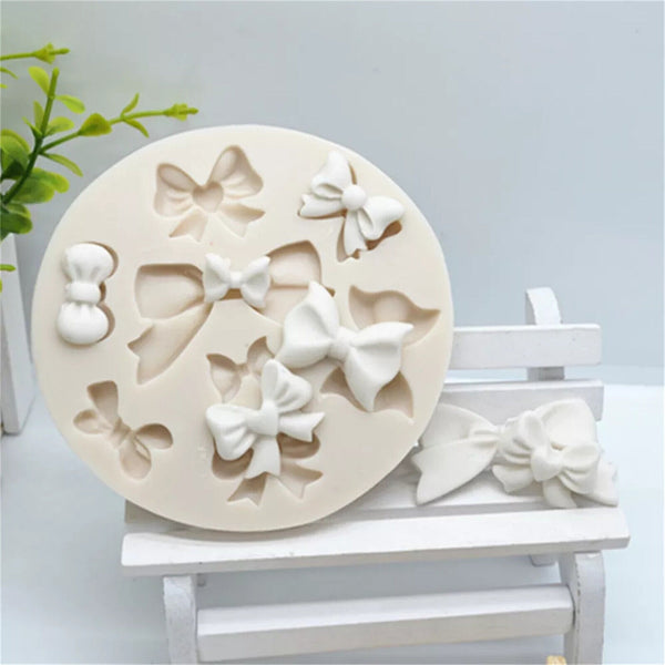 3D Silicone Bowknot Fondant Mould Cake Border Decor Baking Bow Mold Sugarcraft