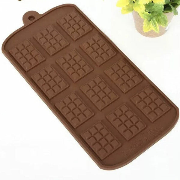 Chocolate Bar Silicone Cookie Baking Cake Candy Ice Tray Jelly Mould DIY Mold