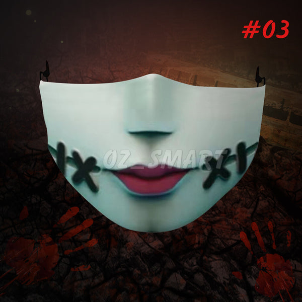 Novelty scary half face mask design option