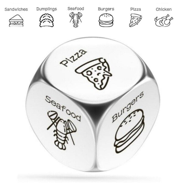 Steel Food Decision Dice Couple Gifts Date Night Anniversary Decider Game