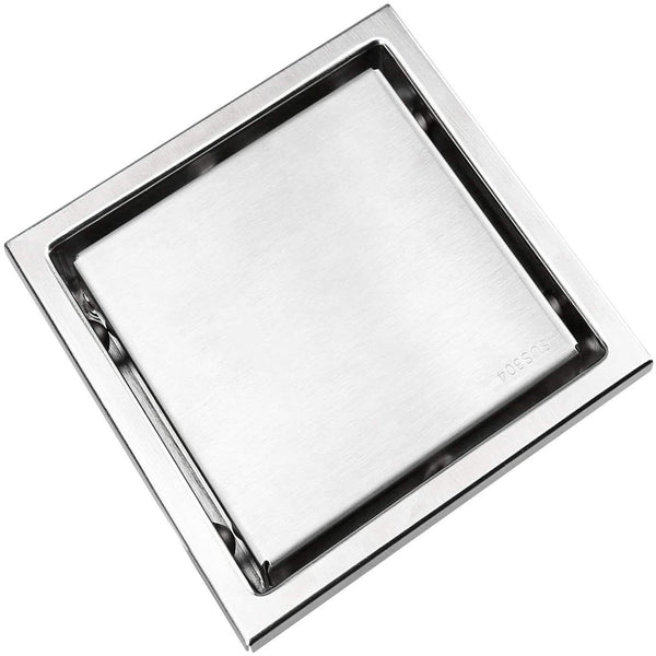 100mm Tile Insert Floor Drain 304 Stainless Steel | Square Invisible Shower Waste