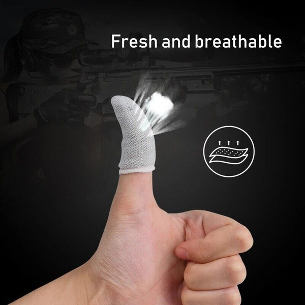 10 Pcs Mobile Finger Sleeve Touch Screen Game Controller Sweatproof Gloves AU