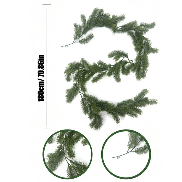 Christmas garland size guide - 180cm long