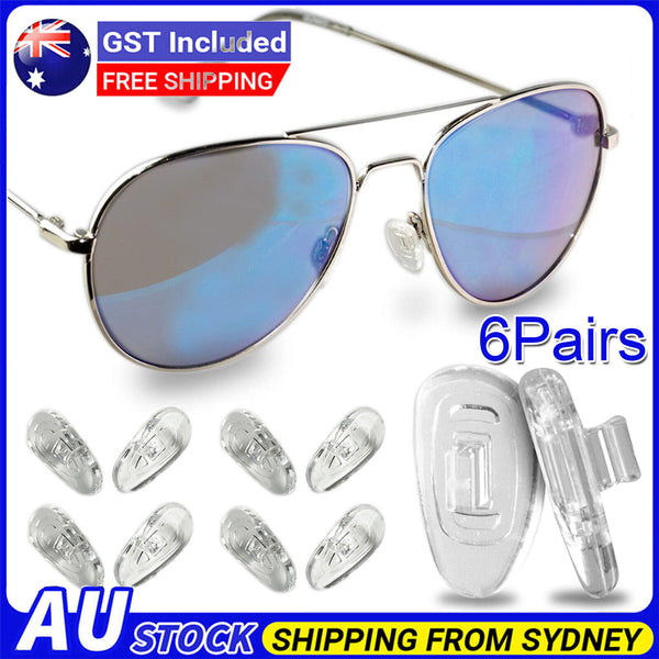 6 Pairs Silicone Soft Nose Pads Replacement Part For Sunglasses Eye Glasses