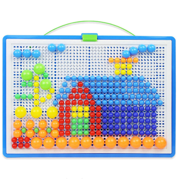 Mushroom Nails Puzzle Pegboard Jigsaw Creative DIY Peg  3D Kids Educational Toys