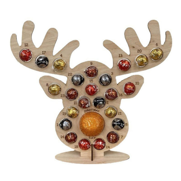 Party Christmas Tree Chocolate Holder Christmas Advent Calendar Wooden Frame