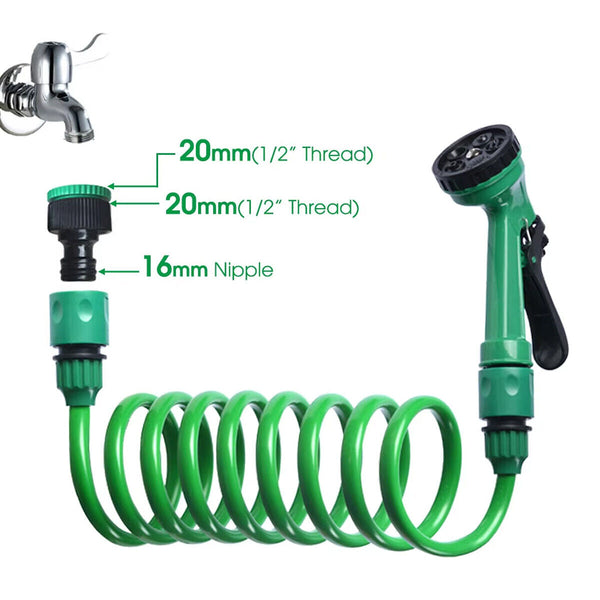 Telescopic Water Hose with Nozzle Garden Sprinkler for Plant Watering Household