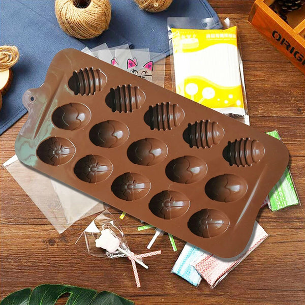 2PCS Bunny Egg Easter Chocolate Cake ice Cube Cookie Silicone Mold Fondant AU