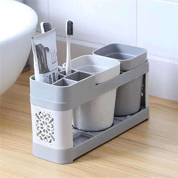 Multifunctional Toothbrush Holder Handfree Automatic Toothpaste Dispenser Set AU
