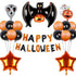 31 piece Halloween foil balloon set with bat and pumpkin designs