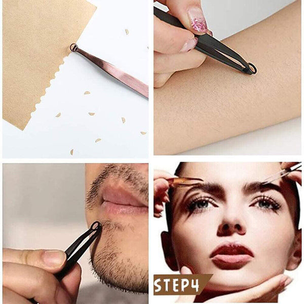 Nasal Cleaning Trimmer Round Tip Stainless Steel Nose Hair Trimming Tweezers