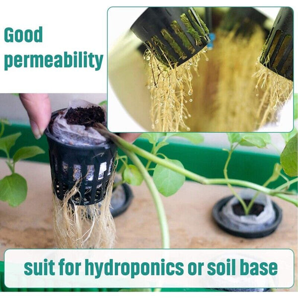 40pcs Hydroponics Plant Grow Net Cup Mesh Pot Basket Mesh Aeroponic Aquaponic AU