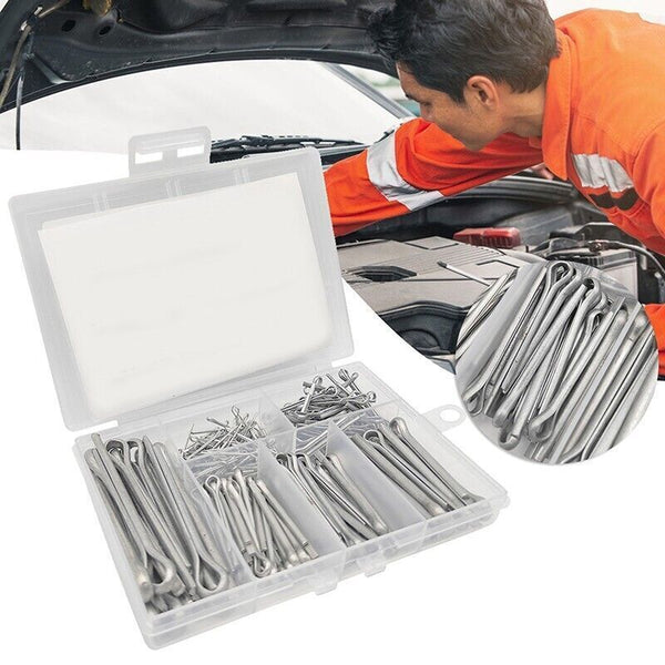 230PCS 304 Stainless Steel Cotter Pin Assortment Set Split Pin Value Kit NEW AU
