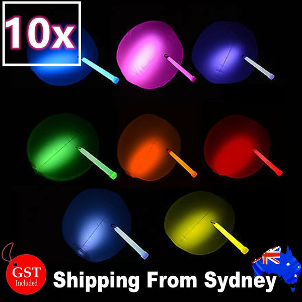 10X 12inches Glow Beach Ball Glow Sticks balls Party Glow in the dark Glowsticks