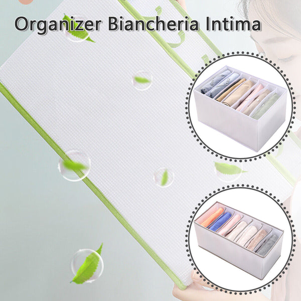 7 Grids Clothes Storage Bag Jeans Pants Drawer Organizer Divider Boxes Foldable