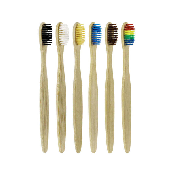 6x Bamboo Toothbrush Oral Care Environmental Teeth Brushes Soft Medium Bristles