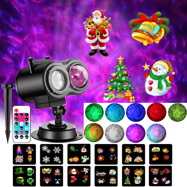 Xmas Patterns Outdoor Christmas Projector Lights Laser Led Lamp Party Projection