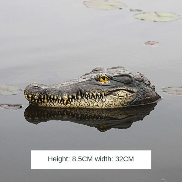 Crocodile Head Resin Floating Garden Pond Water Feature Pool Ornament Decoration